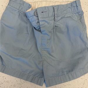 Burberry Sky Blue Flat Front Shorts